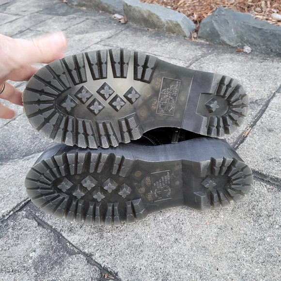 Dr. Martens Black Combat Boots with Yellow Laces - Picture 6 of 15